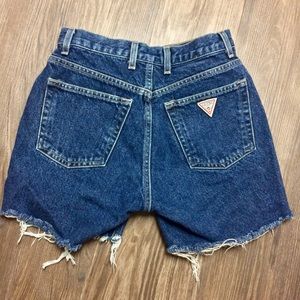 Guess Vintage High Waisted Denim Shorts size 26